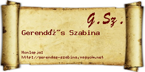 Gerendás Szabina névjegykártya