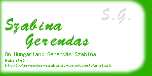 szabina gerendas business card