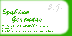 szabina gerendas business card